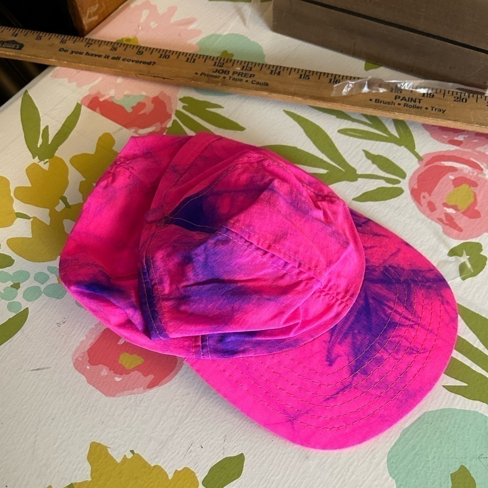 Tie dye Vintage neon hat one size